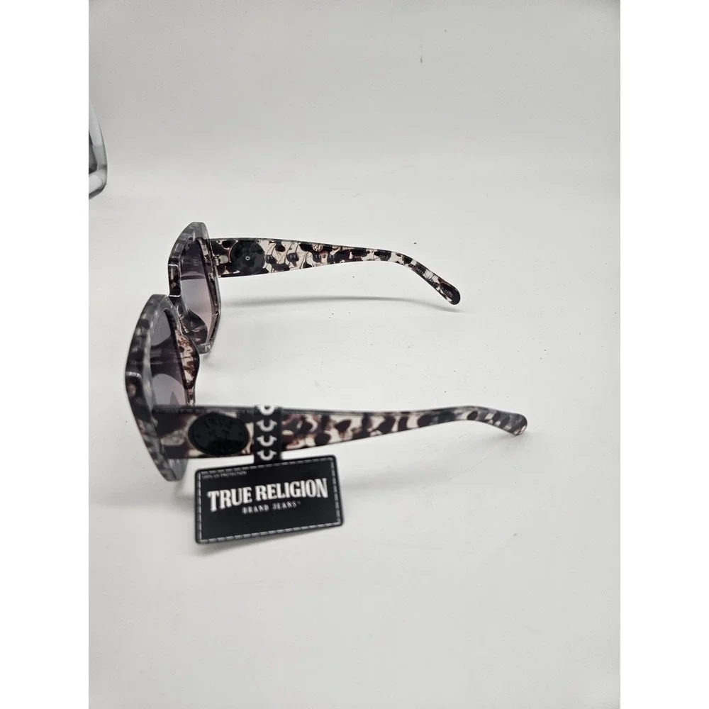 NEW TRUE RELIGION Black And White Tortoiseshell Pattern Sunglasses